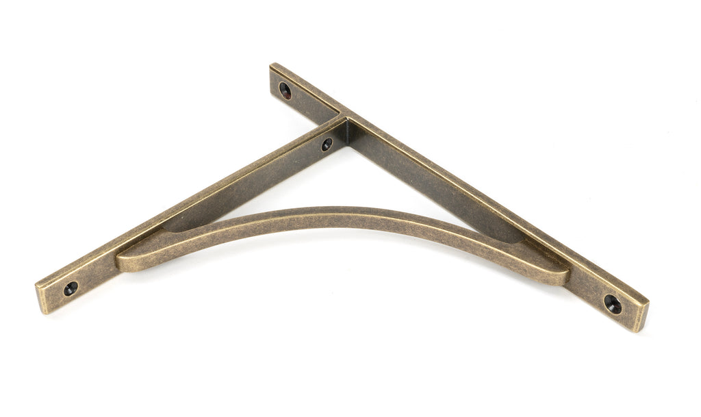 White background image of From The Anvil's Burnished Brass Apperley Shelf Bracket (260mm x 200mm)