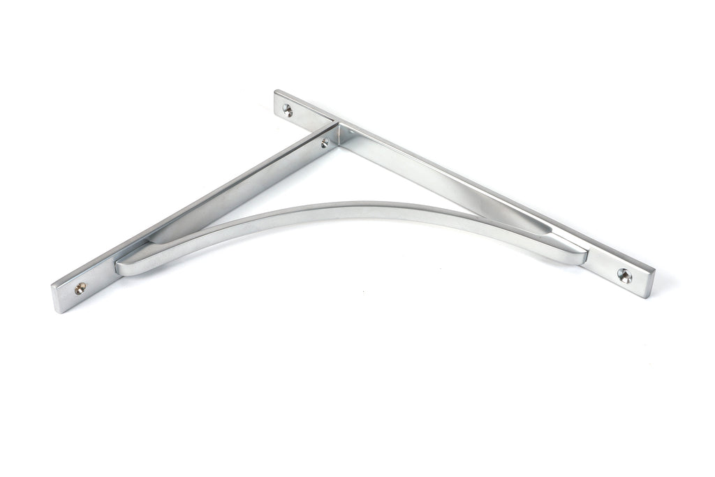White background image of From The Anvil's Satin Chrome Apperley Shelf Bracket | From The Anvil