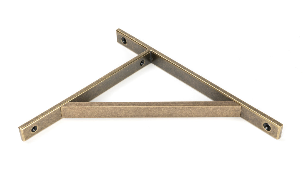 White background image of From The Anvil's Burnished Brass Chalfont Shelf Bracket (260mm x 200mm)