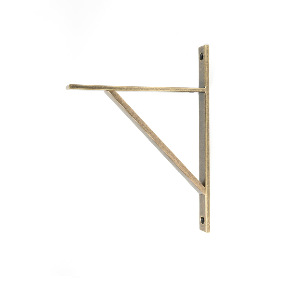 White background image of From The Anvil's Burnished Brass Chalfont Shelf Bracket (260mm x 200mm)