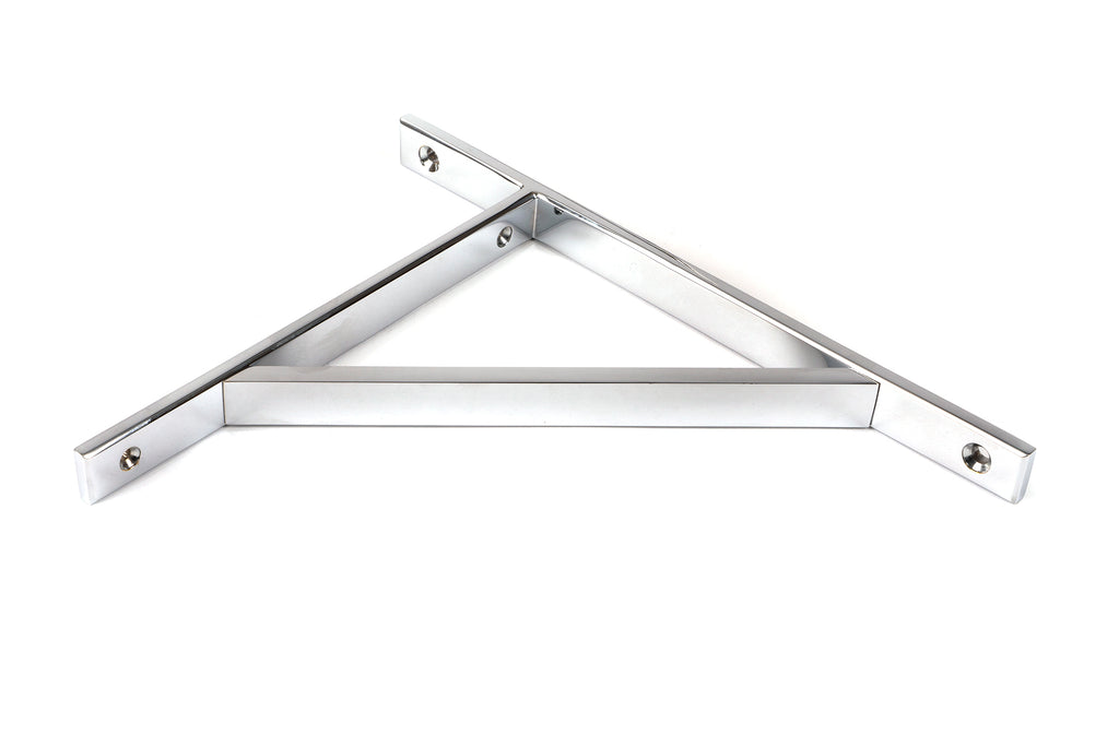 White background image of From The Anvil's Polished Chrome Chalfont Shelf Bracket | From The Anvil