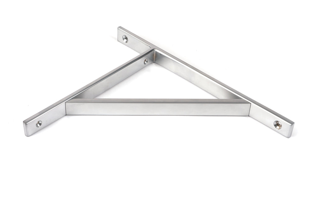 White background image of From The Anvil's Satin Chrome Chalfont Shelf Bracket | From The Anvil