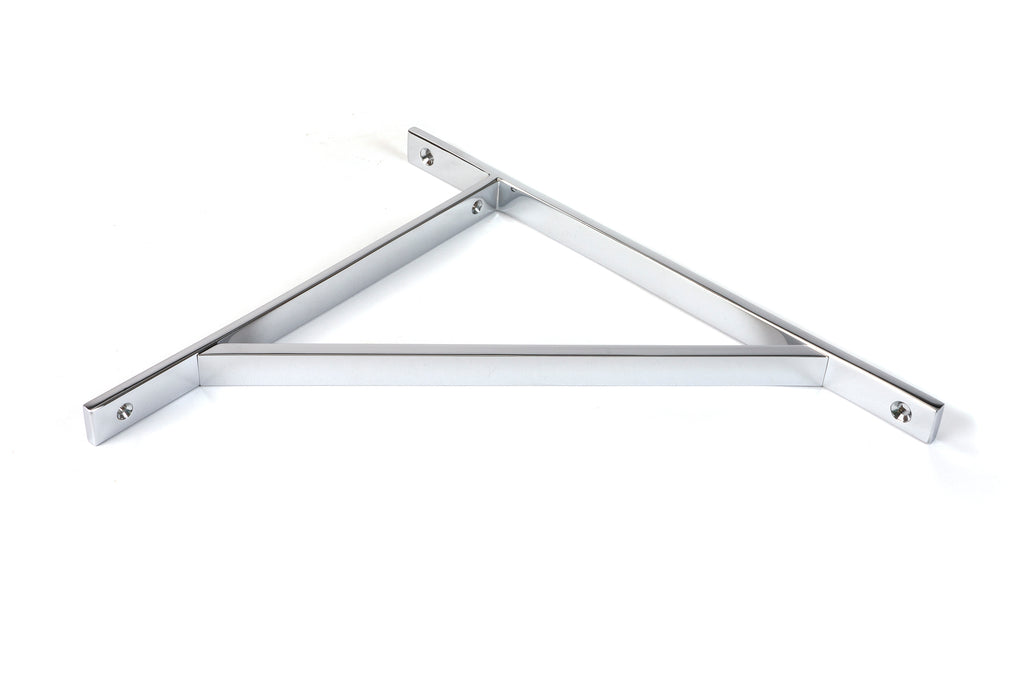 White background image of From The Anvil's Polished Chrome Chalfont Shelf Bracket | From The Anvil
