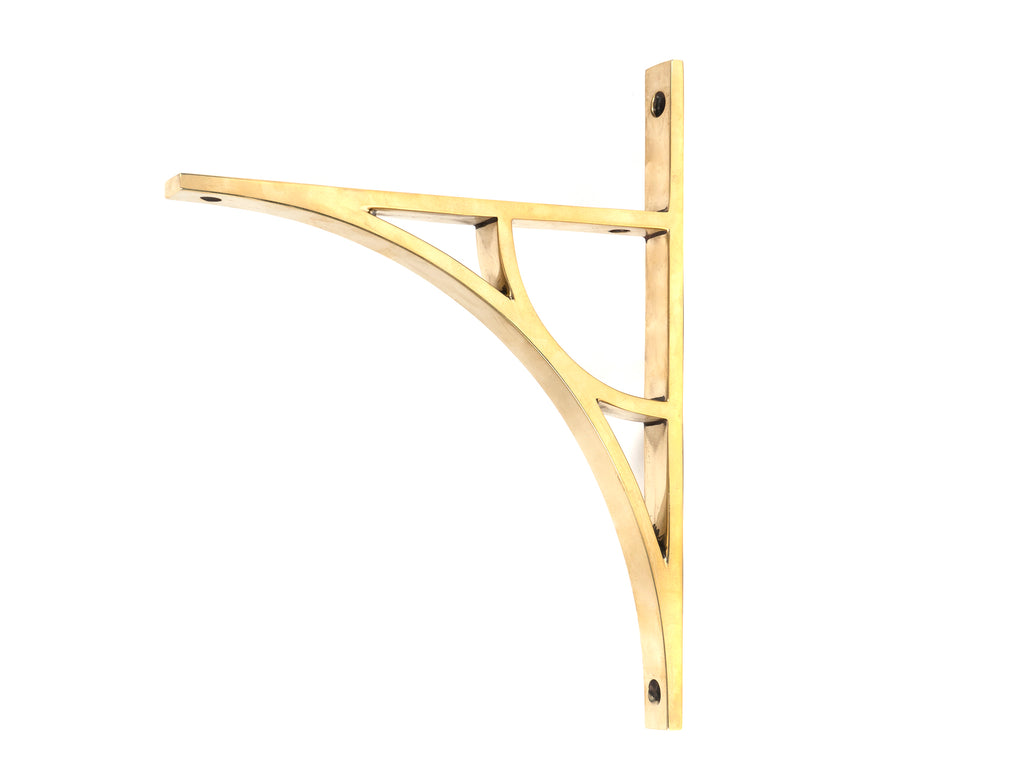 White background image of From The Anvil's Aged Brass Tyne Shelf Bracket | From The Anvil