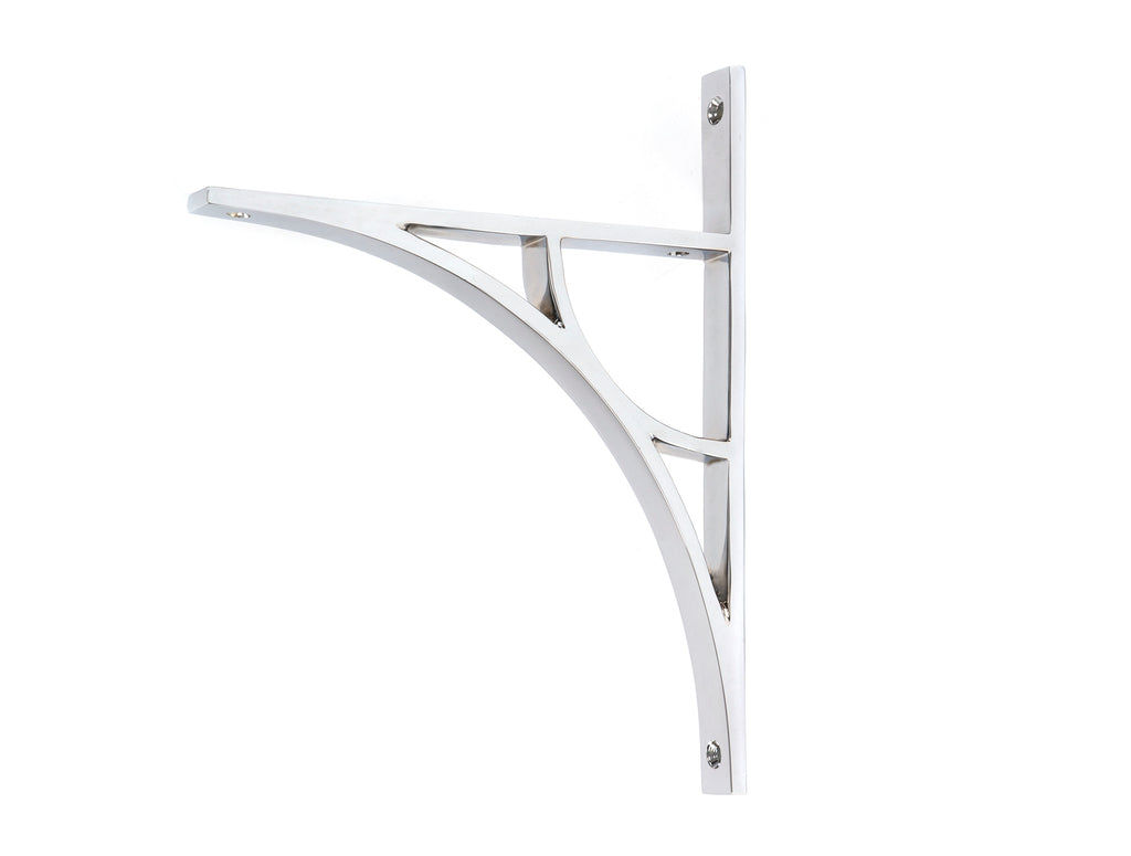 White background image of From The Anvil's Polished Chrome Tyne Shelf Bracket | From The Anvil