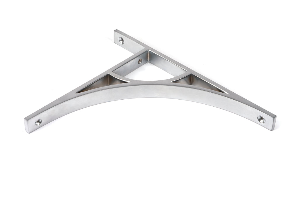 White background image of From The Anvil's Satin Chrome Tyne Shelf Bracket | From The Anvil