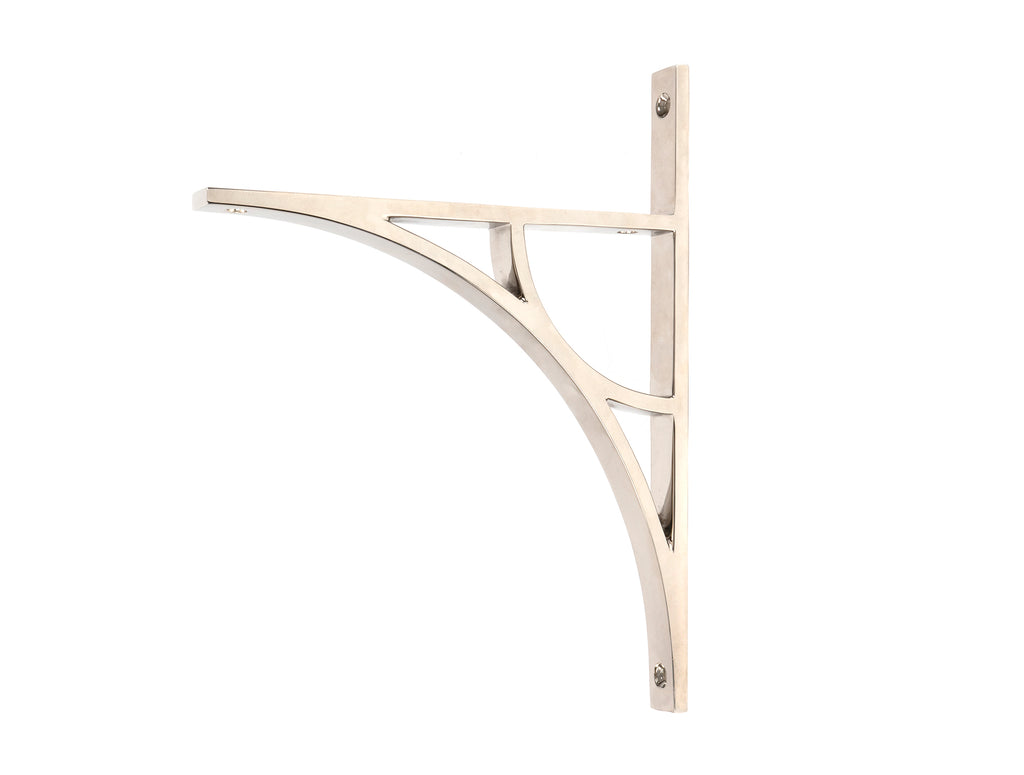 White background image of From The Anvil's Polished Nickel Tyne Shelf Bracket | From The Anvil