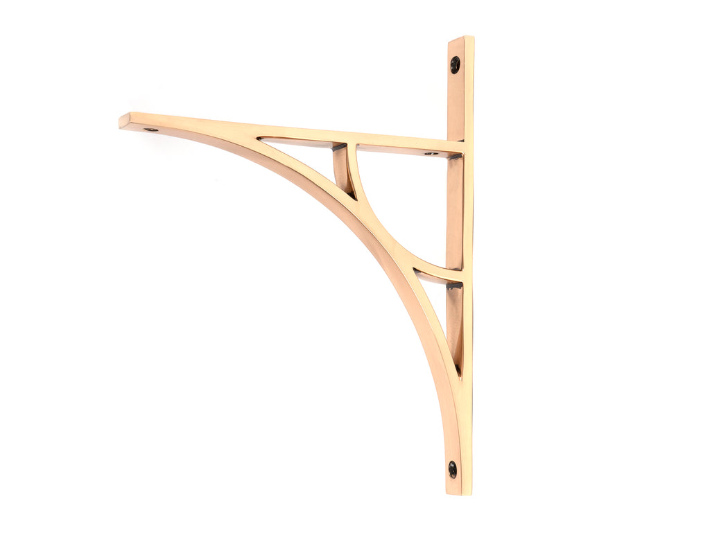 White background image of From The Anvil's Polished Bronze Tyne Shelf Bracket | From The Anvil