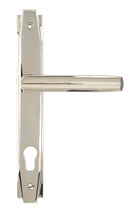 From The Anvil's Polished Nickel Art Deco Slimline Lever Espag. Lock Set