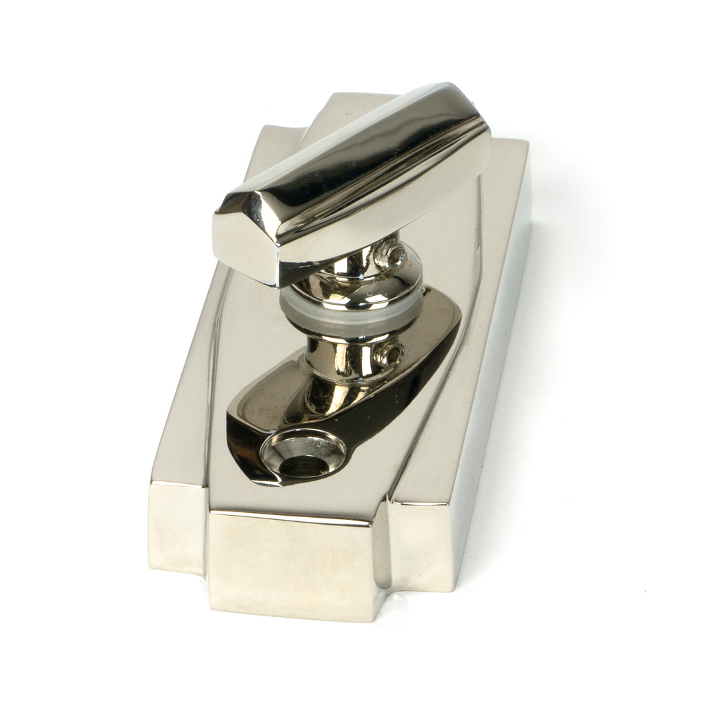 White background image of From The Anvil's Polished Nickel Art Deco Thumbturn | From The Anvil