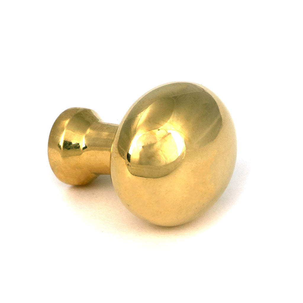 White background image of From The Anvil's Polished Brass Moore Cabinet Knob - 25mm