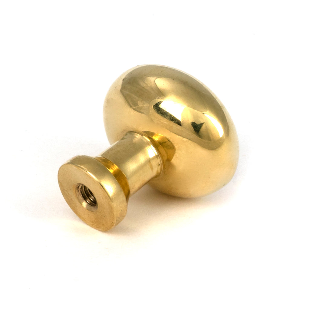 White background image of From The Anvil's Polished Brass Moore Cabinet Knob - 25mm