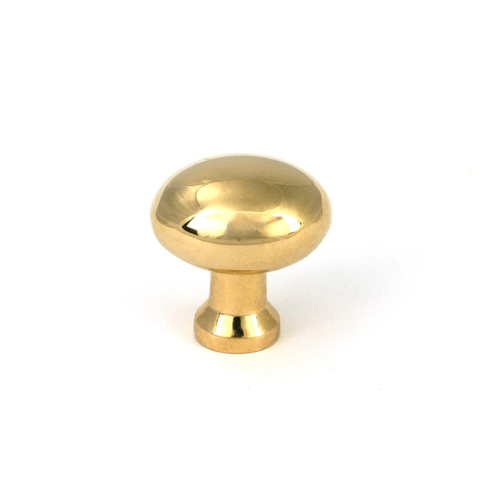 White background image of From The Anvil's Polished Brass Moore Cabinet Knob - 25mm