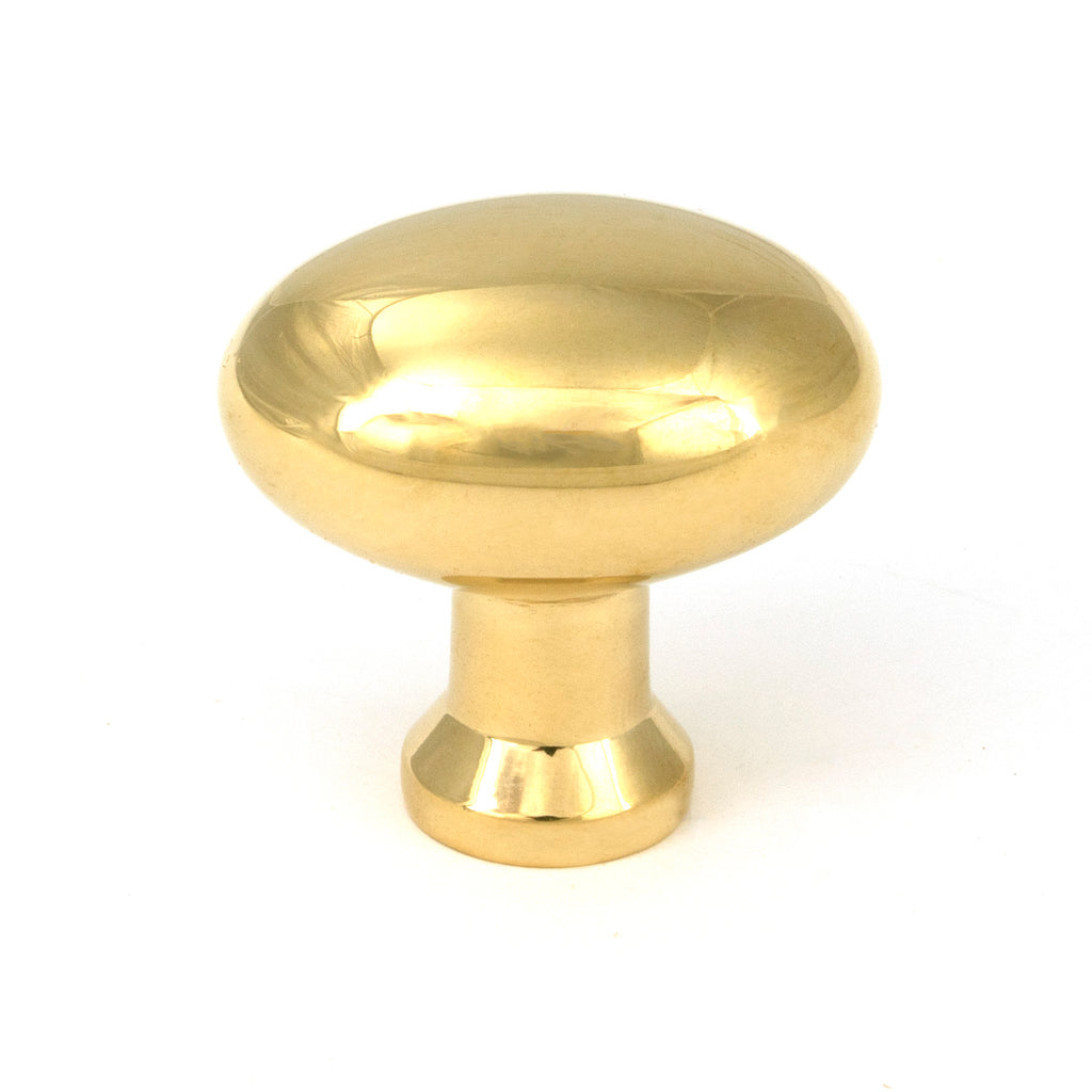 White background image of From The Anvil's Polished Brass Moore Cabinet Knob - 38mm