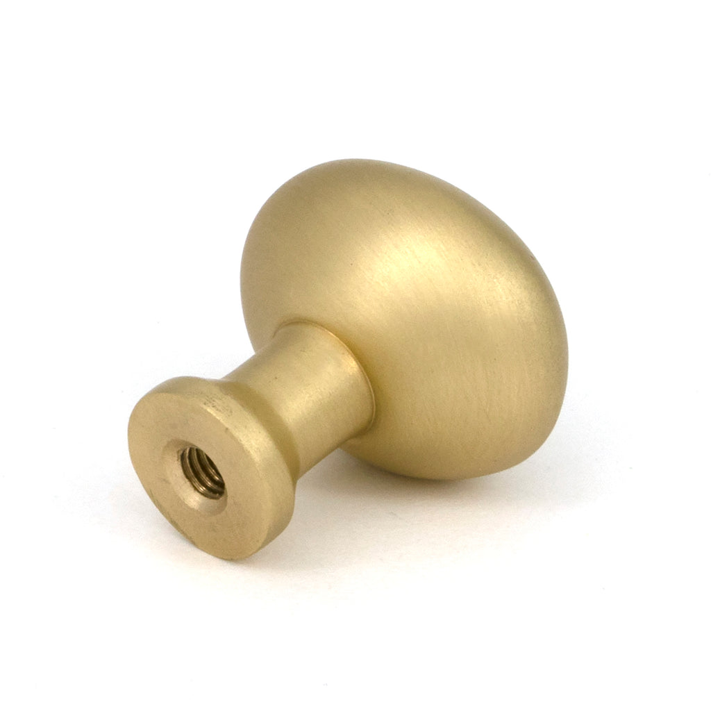 White background image of From The Anvil's Satin Brass Moore Cabinet Knob - 25mm