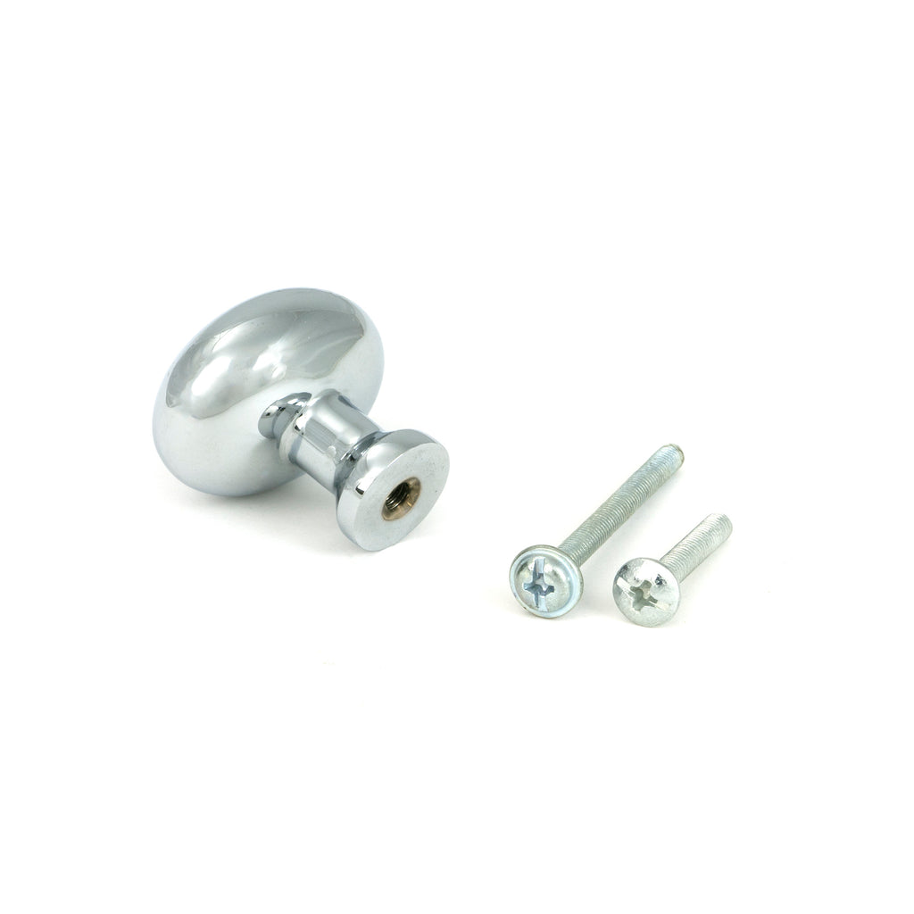 White background image of From The Anvil's Polished Brass Moore Cabinet Knob - 32mm