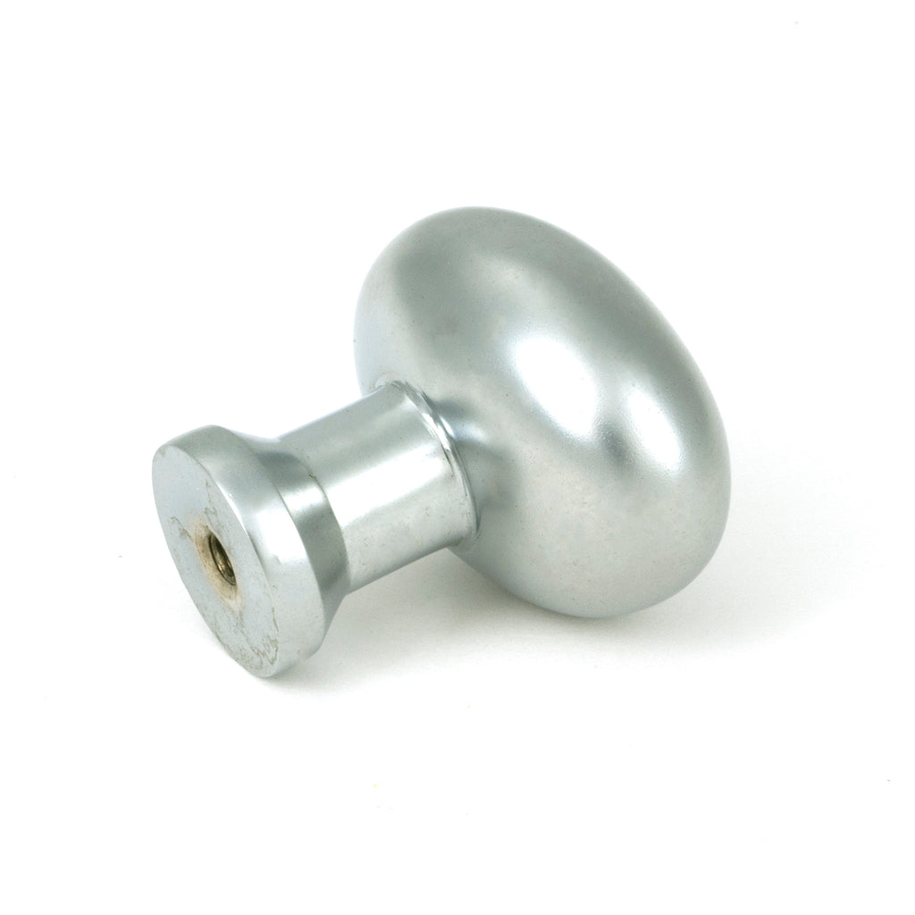 White background image of From The Anvil's Satin Chrome Moore Cabinet Knob - 38mm