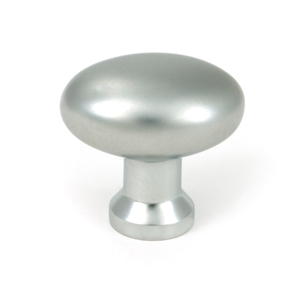 White background image of From The Anvil's Satin Chrome Moore Cabinet Knob - 38mm