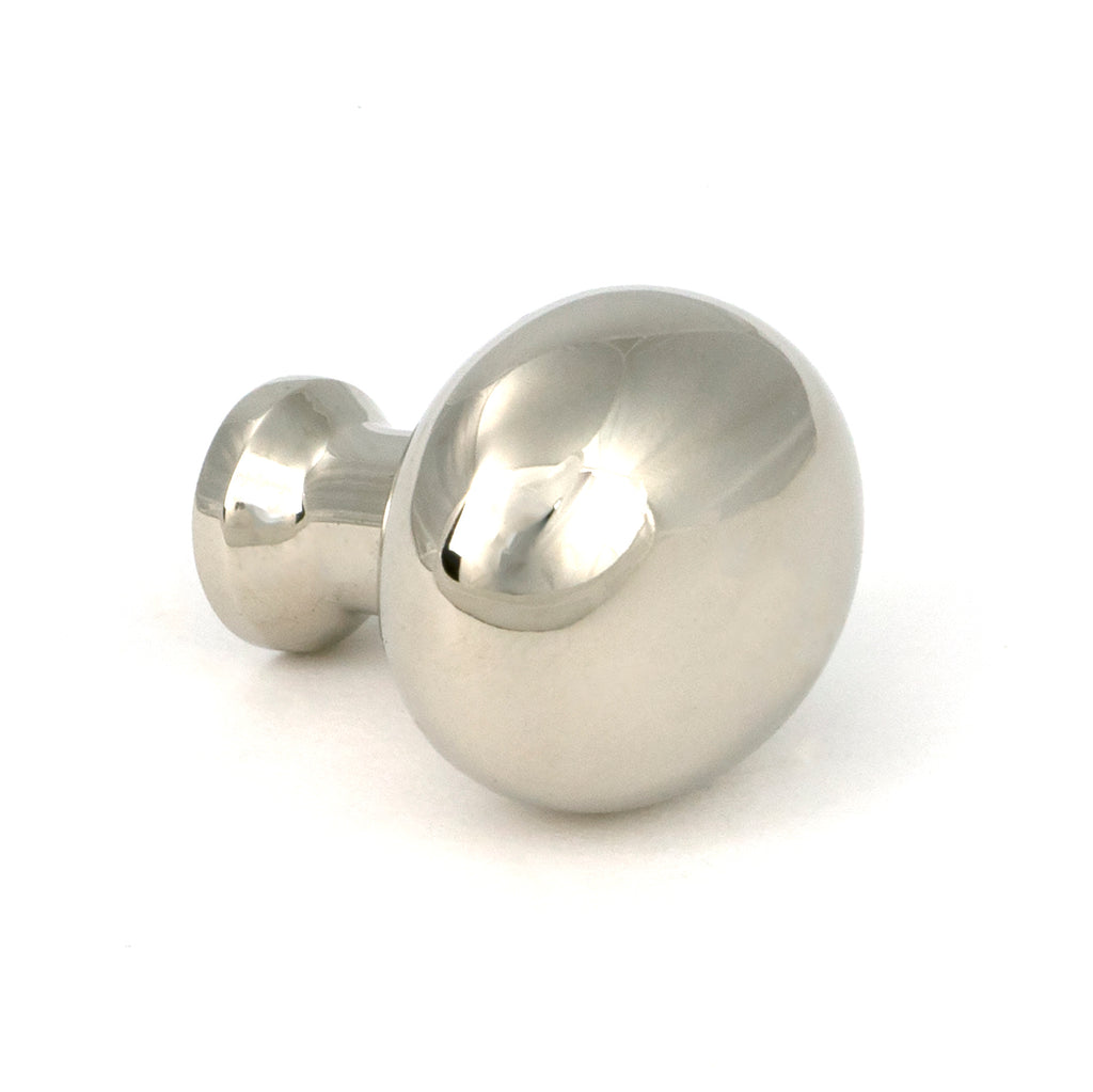 White background image of From The Anvil's Polished Nickel Moore Cabinet Knob - 25mm