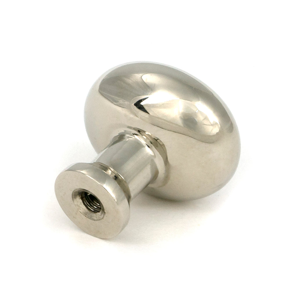 White background image of From The Anvil's Polished Nickel Moore Cabinet Knob - 25mm