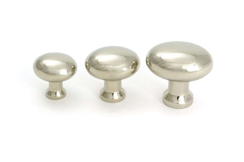 White background image of From The Anvil's Polished Nickel Moore Cabinet Knob - 25mm