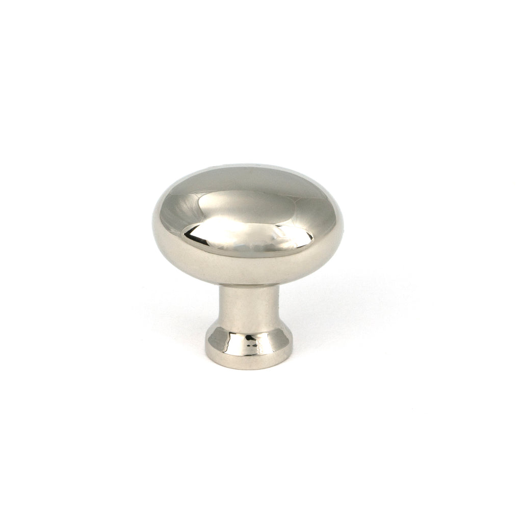 White background image of From The Anvil's Polished Nickel Moore Cabinet Knob - 25mm