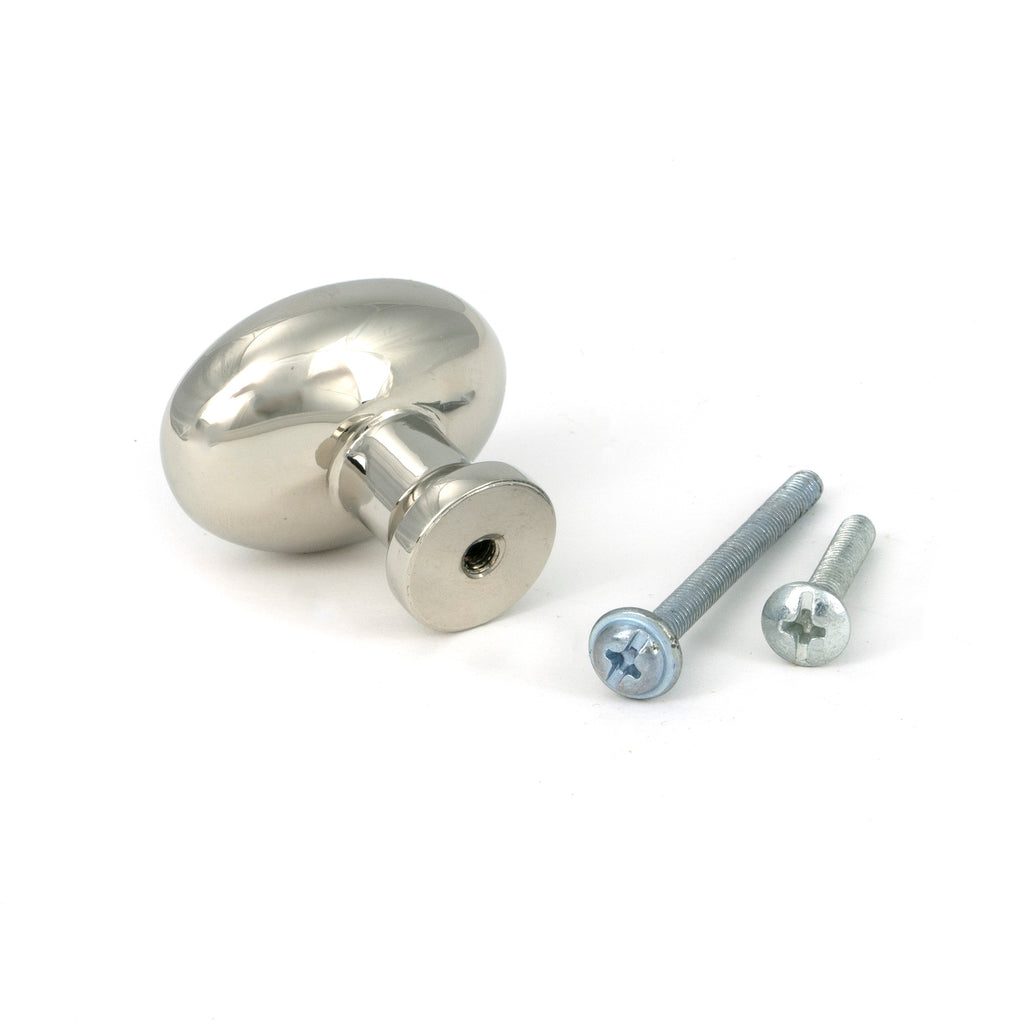 White background image of From The Anvil's Polished Nickel Moore Cabinet Knob - 38mm