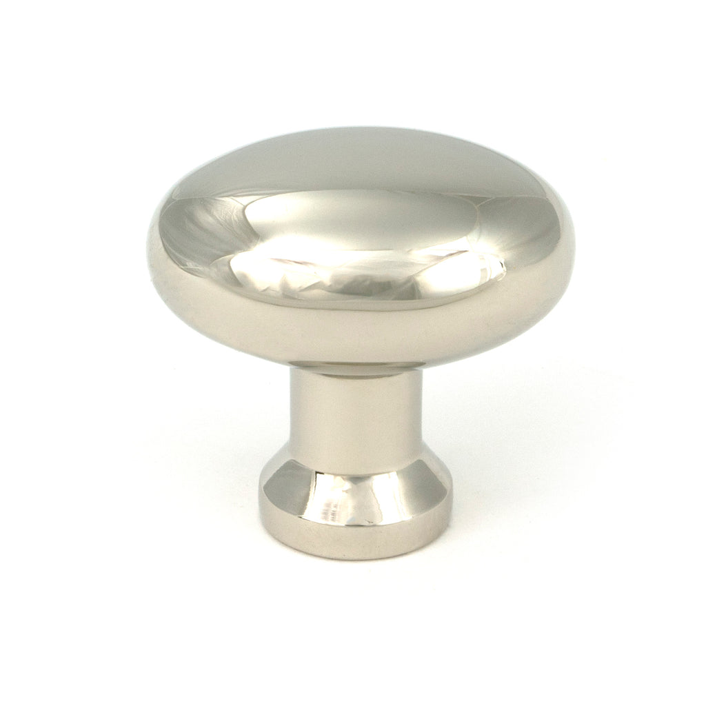 White background image of From The Anvil's Polished Nickel Moore Cabinet Knob - 38mm