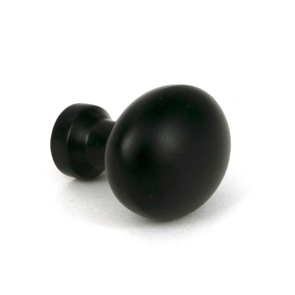 White background image of From The Anvil's Matt Black Moore Cabinet Knob - 25mm