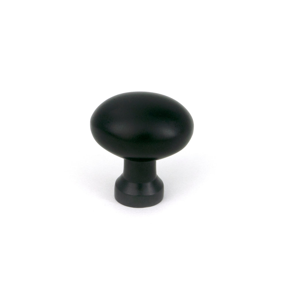 White background image of From The Anvil's Matt Black Moore Cabinet Knob - 25mm