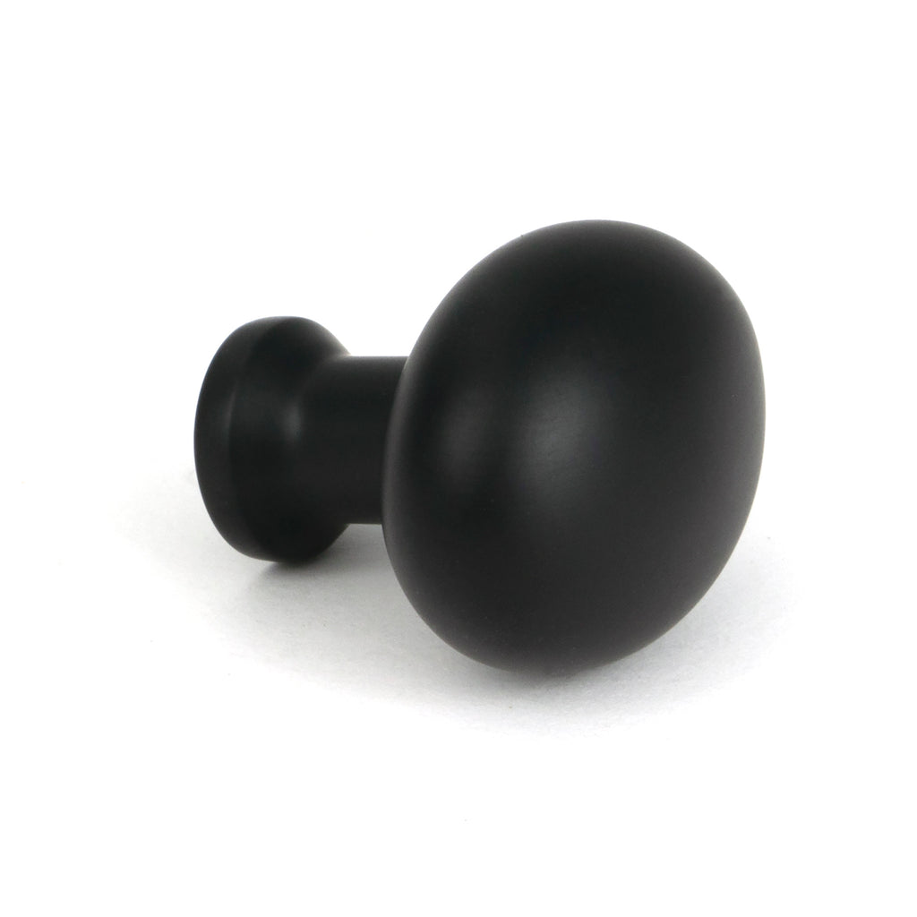 White background image of From The Anvil's Matt Black Moore Cabinet Knob - 38mm