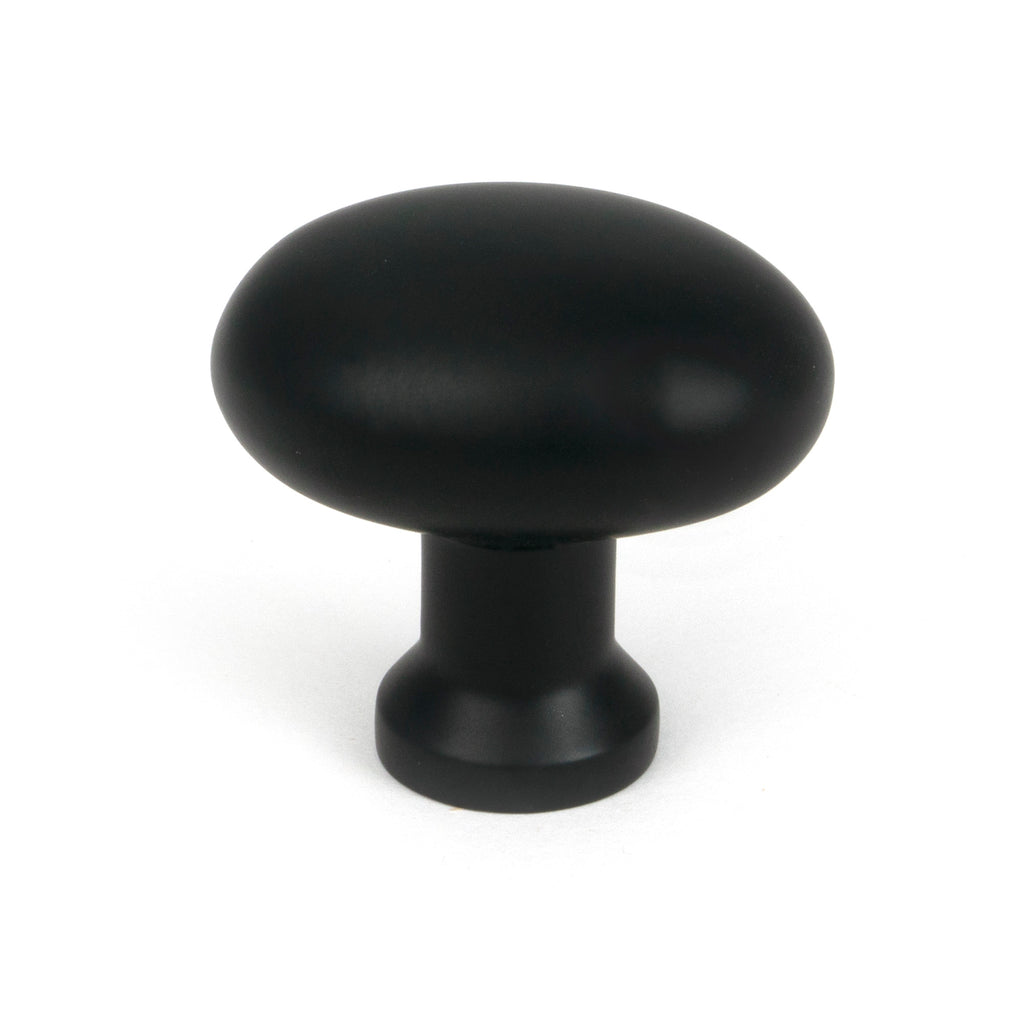 White background image of From The Anvil's Matt Black Moore Cabinet Knob - 38mm