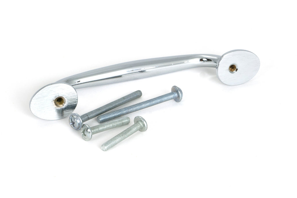 White background image of From The Anvil's Polished Chrome Moore Pull Handle - Small