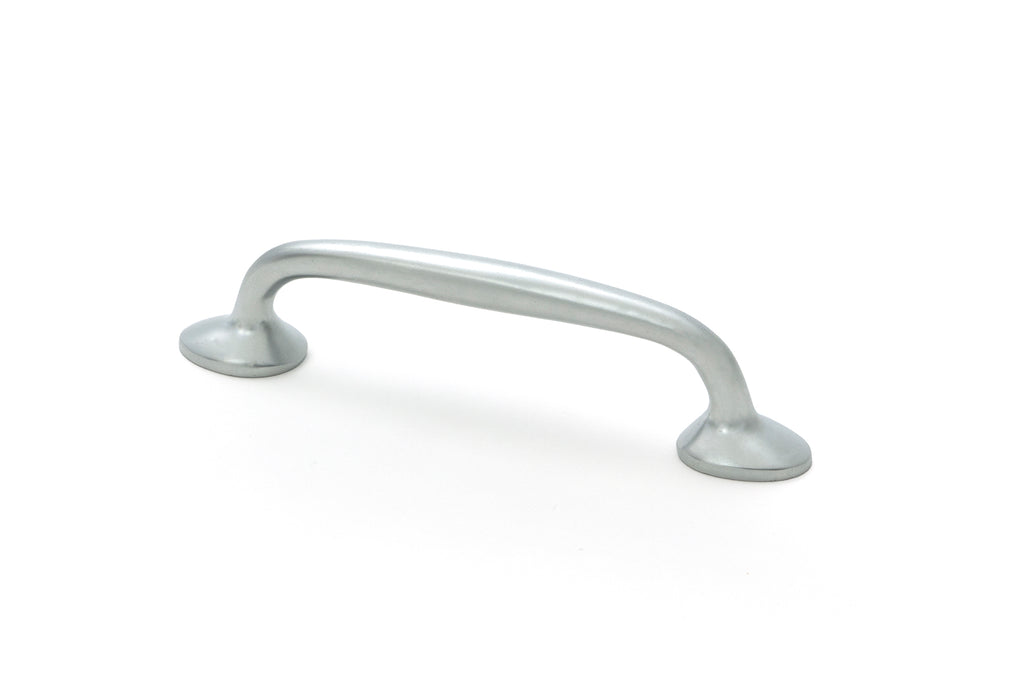 White background image of From The Anvil's Satin Chrome Moore Pull Handle - Small