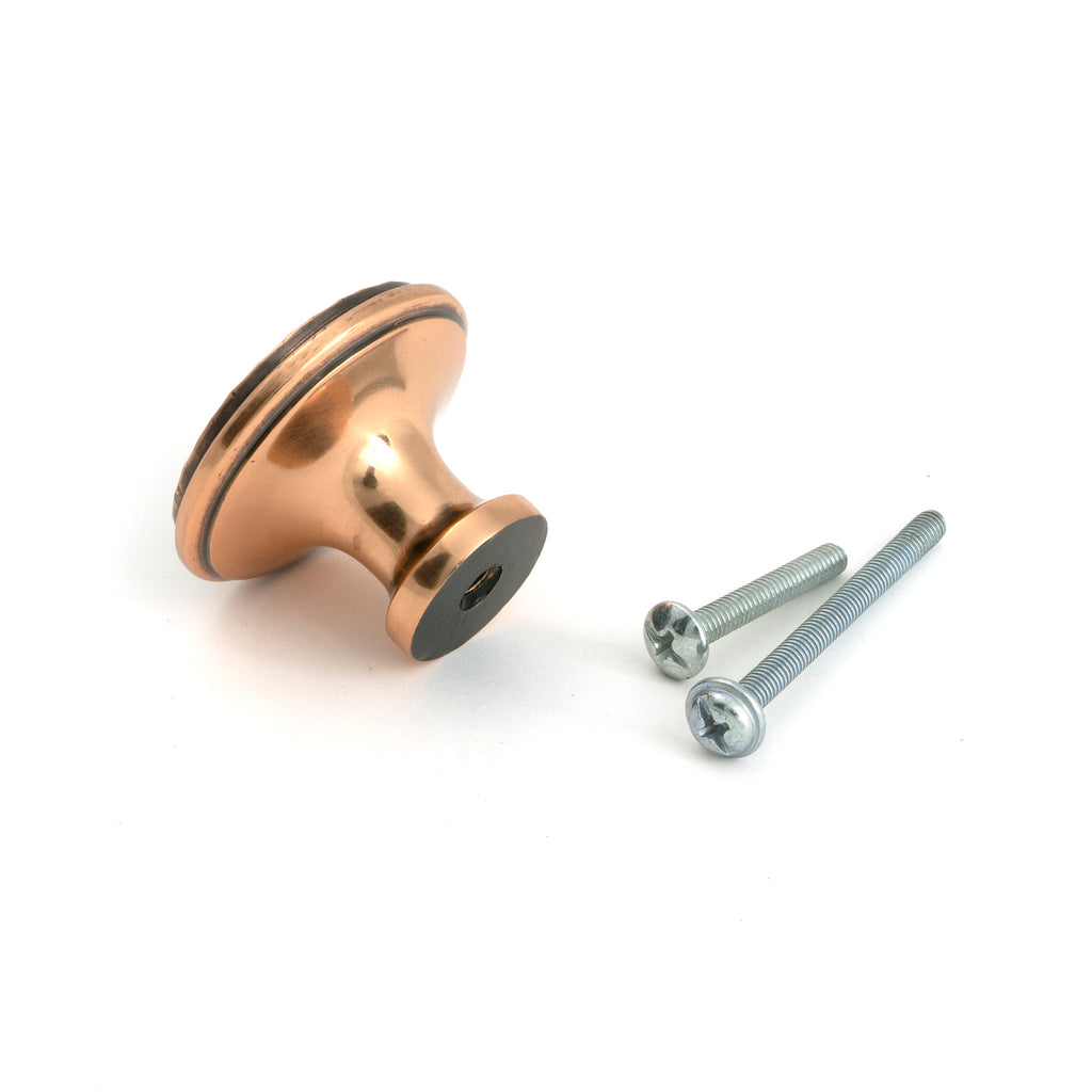 White background image of From The Anvil's Polished Bronze Hammered Cabinet Knob - Large