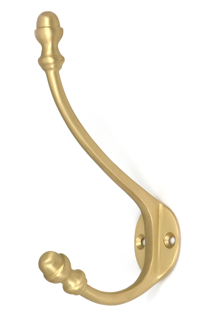 White background image of From The Anvil's Satin Brass Hat & Coat Hook | From The Anvil