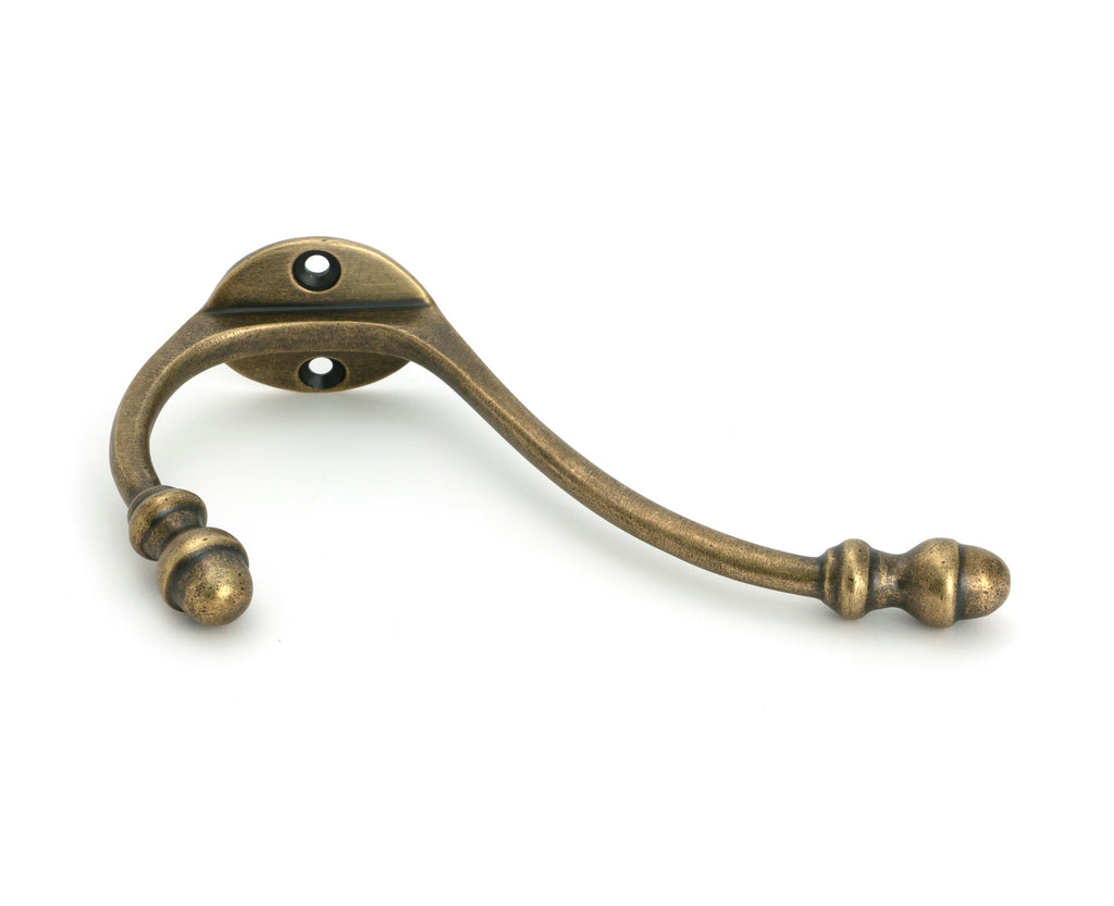 White background image of From The Anvil's Burnished Brass Hat & Coat Hook