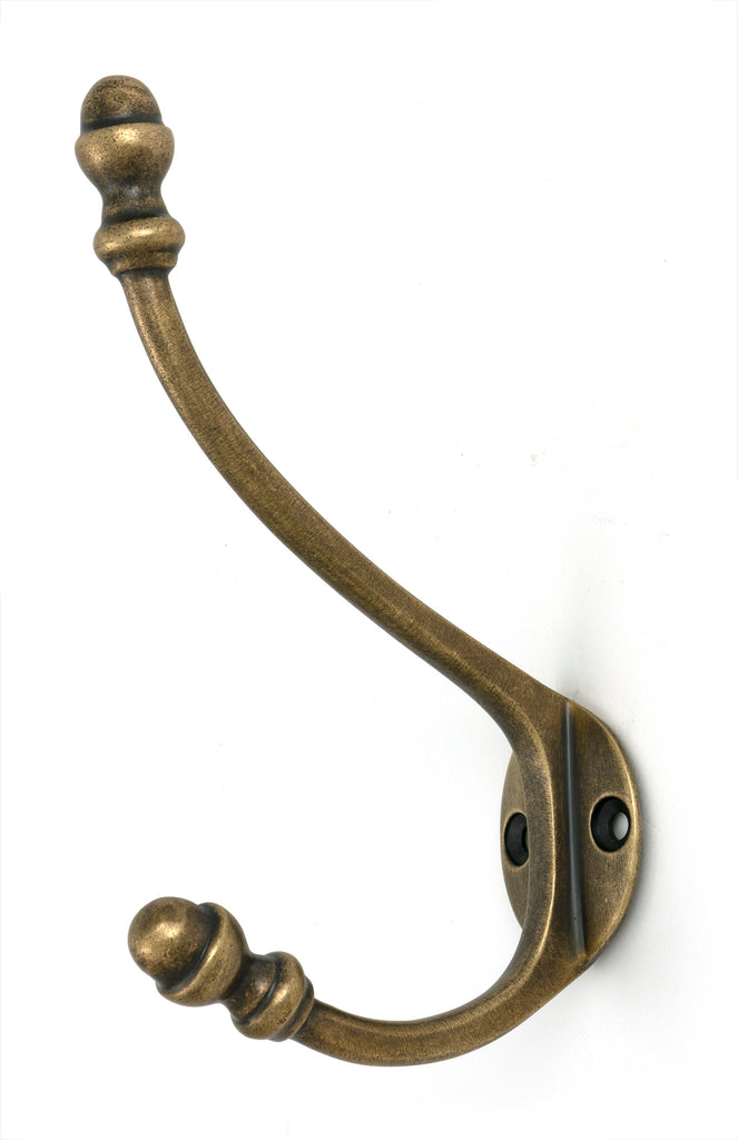 White background image of From The Anvil's Burnished Brass Hat & Coat Hook