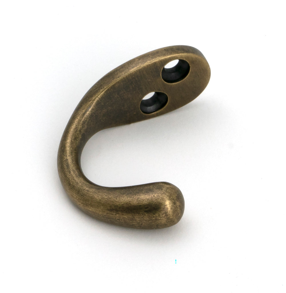 White background image of From The Anvil's Burnished Brass Celtic Single Robe Hook