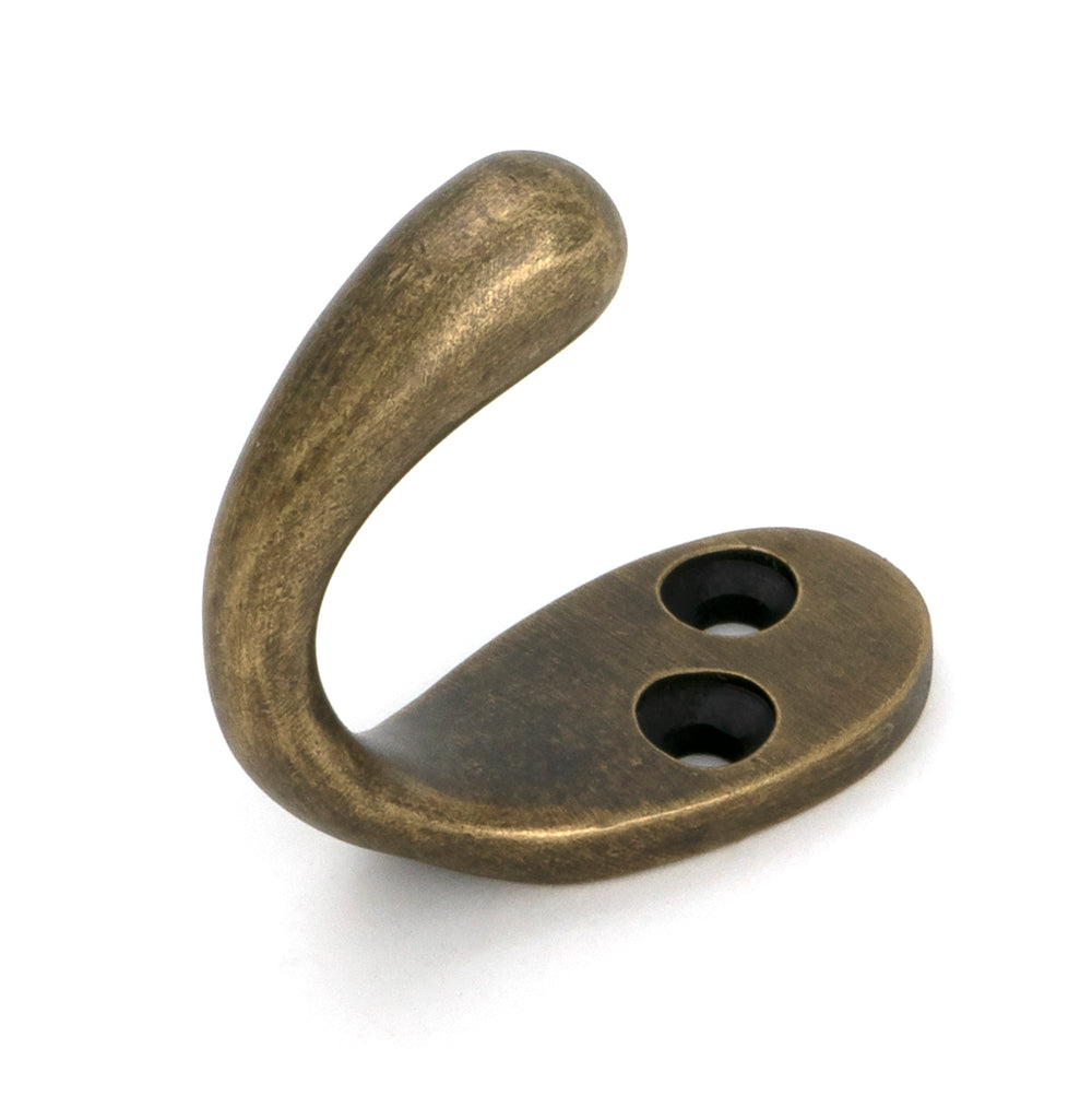 White background image of From The Anvil's Burnished Brass Celtic Single Robe Hook