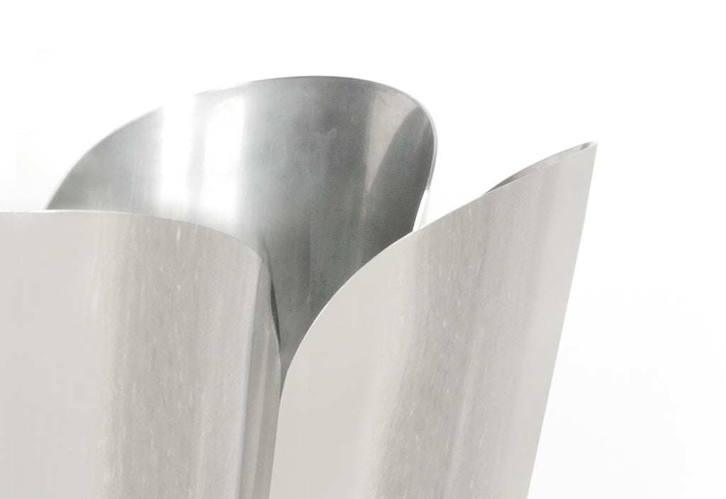 White background image of From The Anvil's Polished Marine SS (316) Stainles Steel Flora Plant Pot | From The Anvil