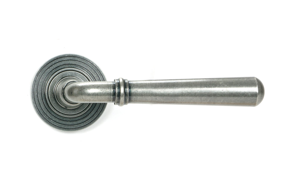 White background image of From The Anvil's Pewter Newbury Lever on Rose Set (Unsprung) | From The Anvil