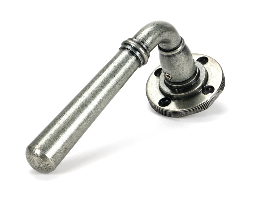 White background image of From The Anvil's Pewter Newbury Lever on Rose Set (Unsprung) | From The Anvil