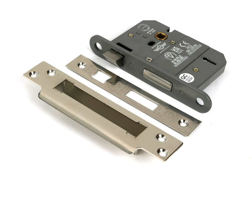 From The Anvil's Polished Nickel 5 Lever BS Sash Lock