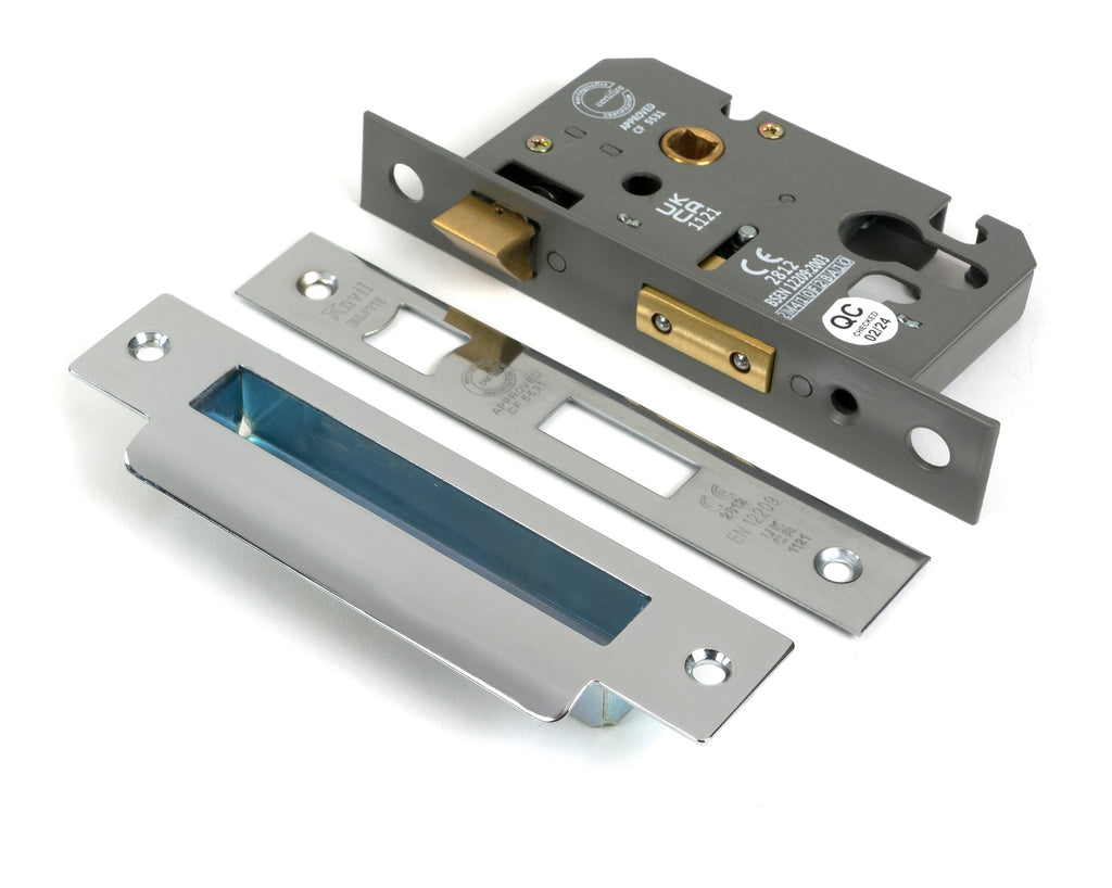 From The Anvil's Polished Stainless Steel Euro Profile Sash Lock