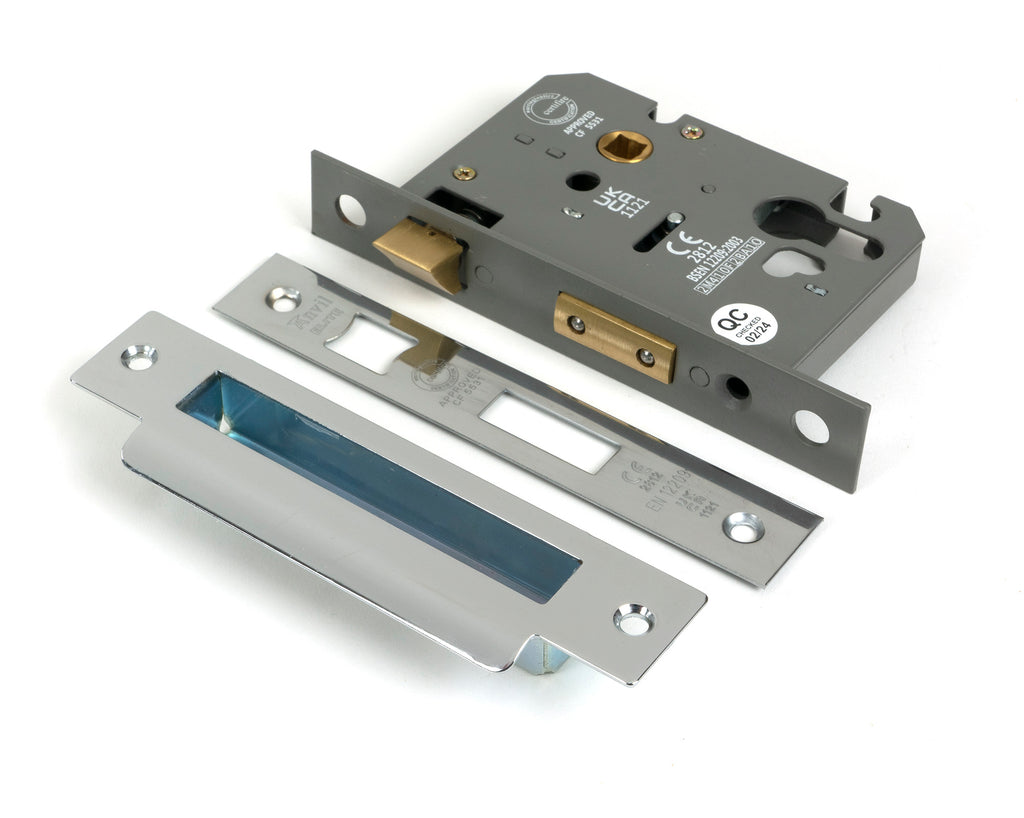 From The Anvil's Polished Stainless Steel Euro Profile Sash Lock