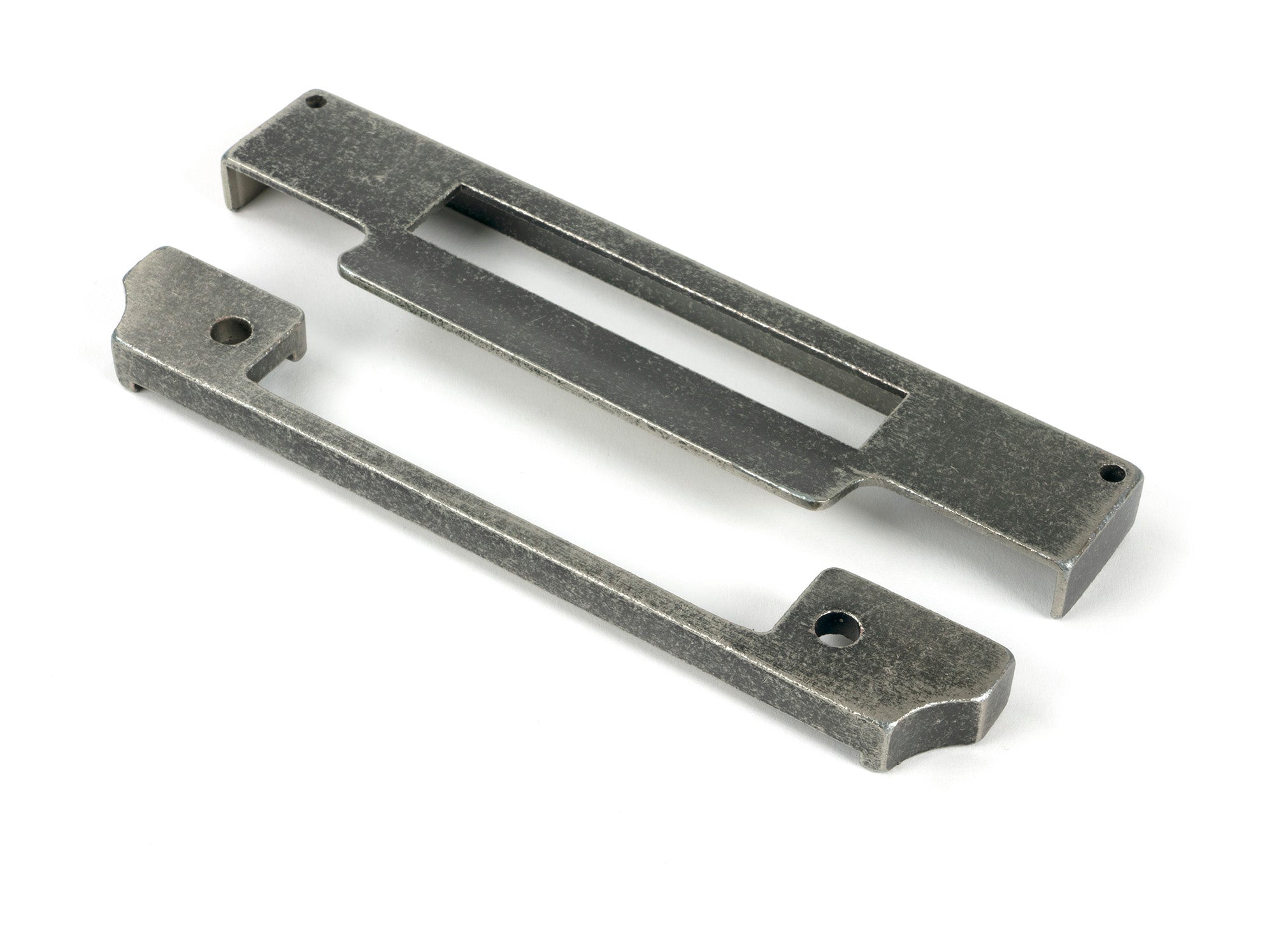 From The Anvil's Pewter Patina ½" Rebate Kit for Euro Sash Lock