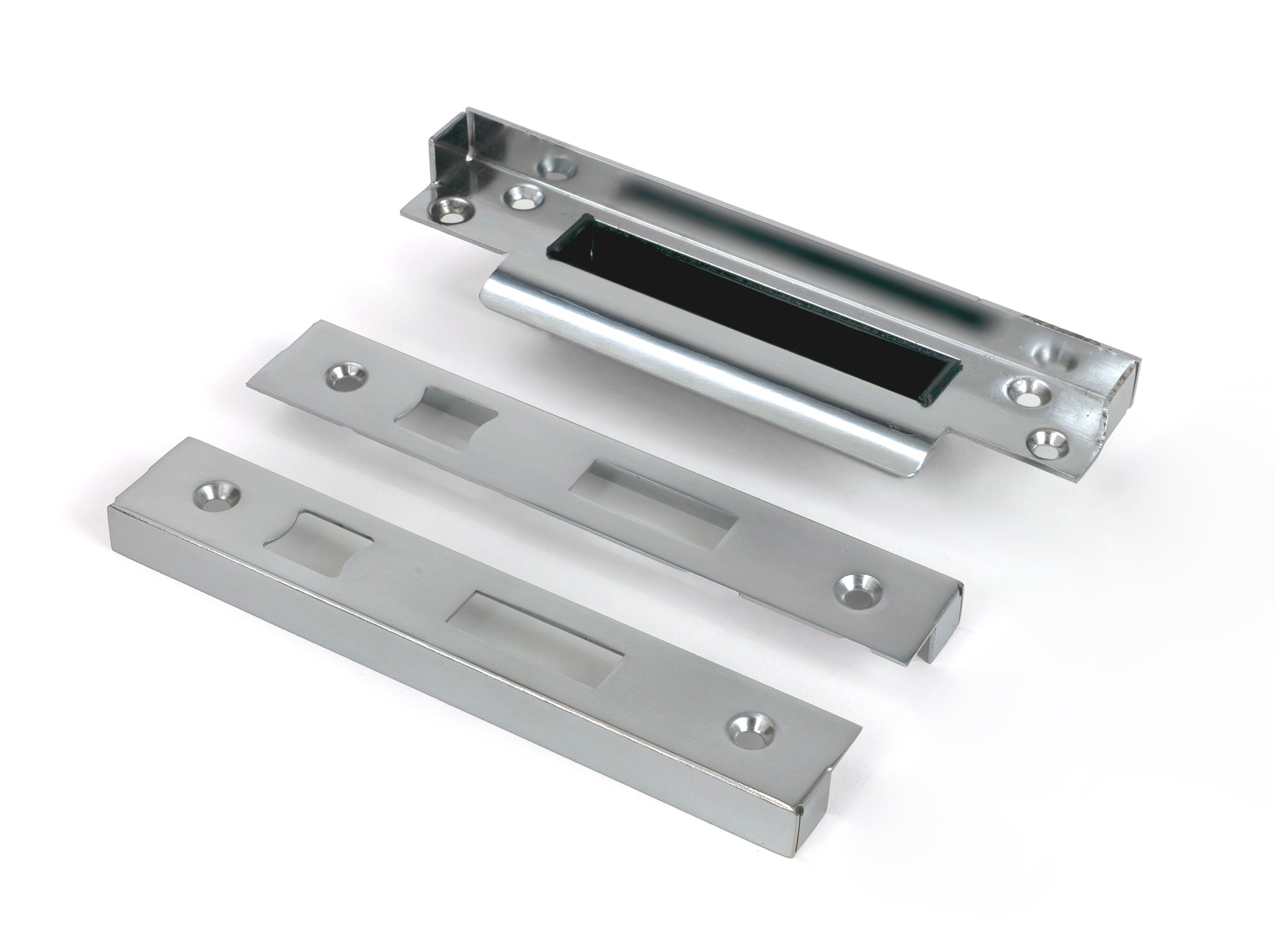 From The Anvil's Polished Stainless Steel ½" Rebate Kit for Euro Sash Lock