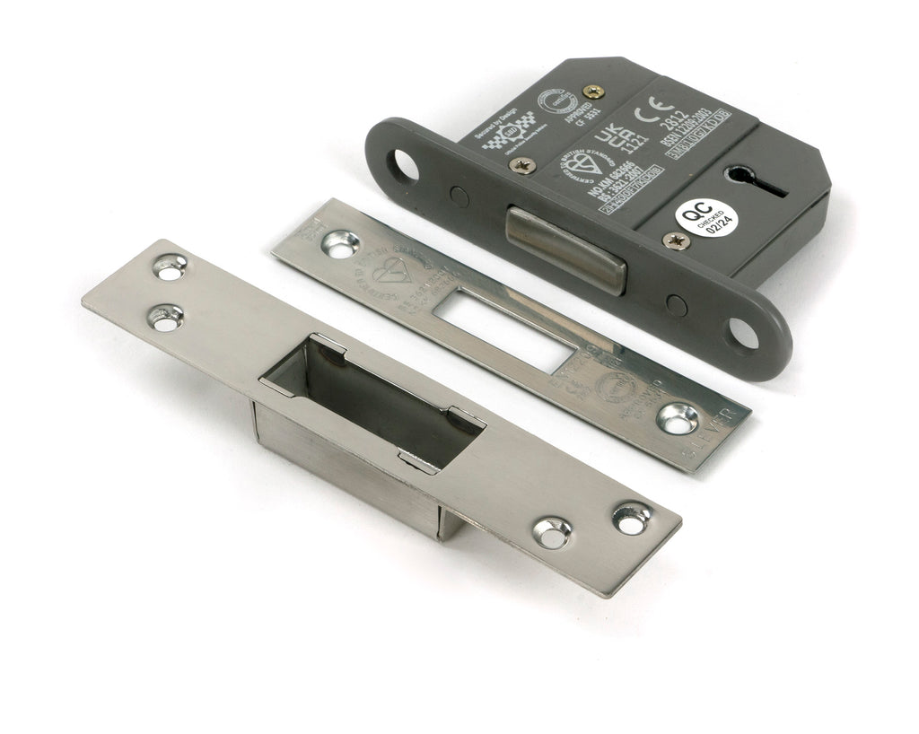 From The Anvil's Polished Stainless Steel BS 5 Lever Deadlock KA