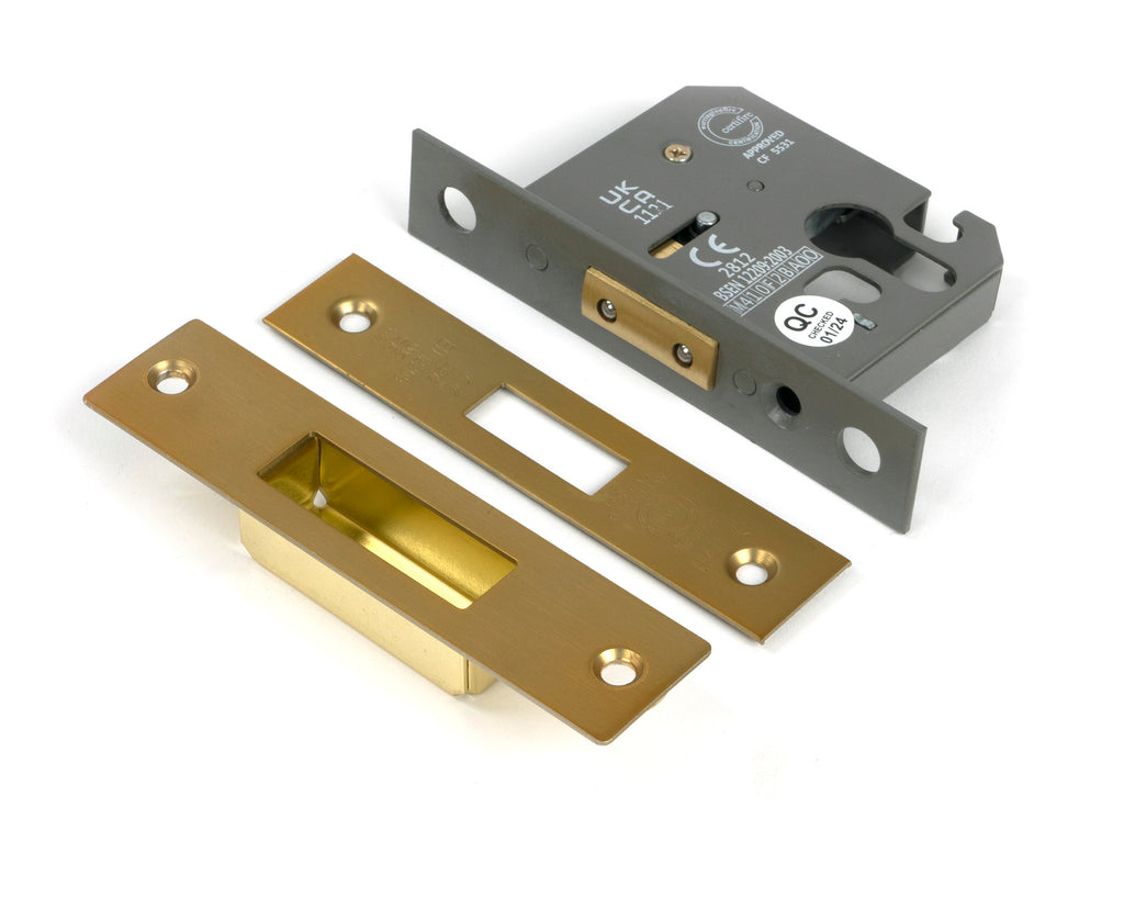 From The Anvil's Satin Brass Euro Profile Deadlock